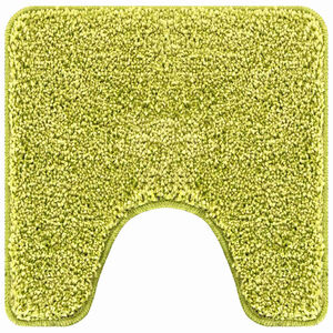 vidaXL Anti-slip Bath Mat with Toilet Cut Green 50 x 50 cm PP