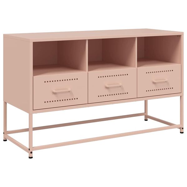 vidaXL TV Cabinet Pink 100.5x39x60.5 cm Steel