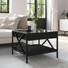 vidaXL Coffee Table with Infinity LED Black 50x50x38 cm