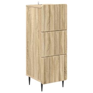 vidaXL Drawer Cabinet Sonoma Oak 33 x 34.5 x 92 cm Engineered Wood