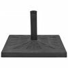 vidaXL Parasol Base Resin Square Black 19 kg