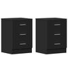 vidaXL Bedside Cabinet | Set of 2 | Black | Engineered wood | Medium