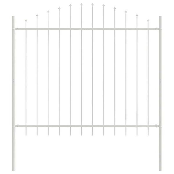 vidaXL Garden Fence 8 pcs White 170 x 190 cm Powder-Coated Steel