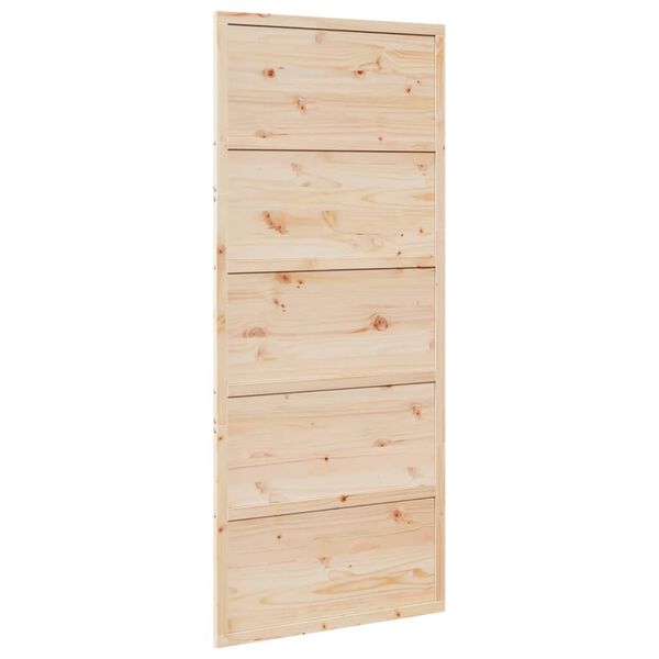 vidaXL Barn Door 90x208 cm Solid Wood Pine