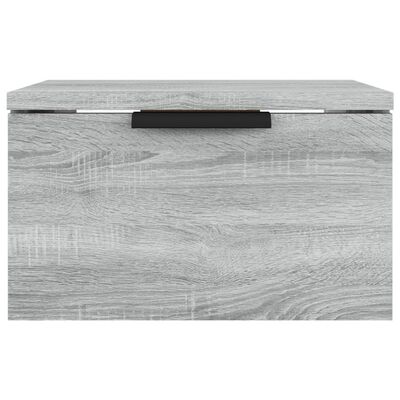 vidaXL Wall-mounted Bedside Cabinet Grey Sonoma 34x30x20 cm