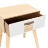 vidaXL Bedside Table with a Drawer 44x30x58.5 cm Solid Pinewood