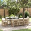 vidaXL Garden Dining Set 9 pcs Beige Powder-Coated Steel