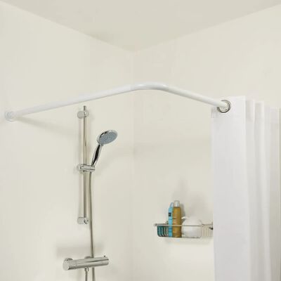 Sealskin Corner Shower Curtain Rod Set 90x90 cm White