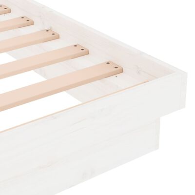 vidaXL Bed Frame White Solid Wood Pine 140x190 cm