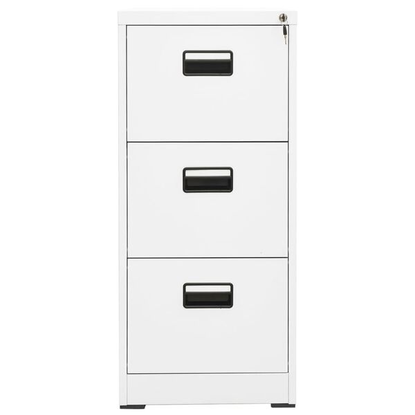 vidaXL Filing Cabinet White 46x62x102.5 cm Steel