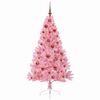 vidaXL Artificial Pre-lit Christmas Tree with 150 LEDs Pink 150 cm PVC