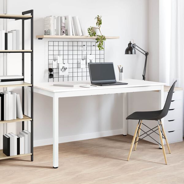 vidaXL Dining Table White 140 x 80 x 75 cm Solid Pine Wood