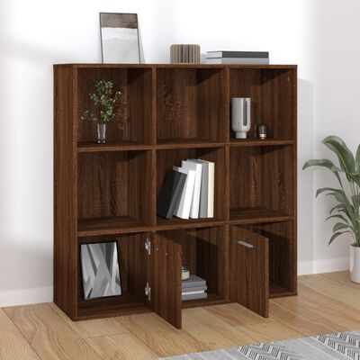 vidaXL Book Cabinet Brown Oak 98x30x98 cm