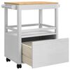 vidaXL Kitchen Trolley FLORO White 72.5 x 45 x 80 cm Solid Pine Wood