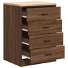 vidaXL Garage Storage Cabinet Brown Oak 60x51x85 cm Solid Wood Pine