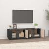 vidaXL TV Cabinet Grey 140x40x40 cm Solid Wood Pine