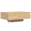 vidaXL Coffee Table with LED Lights Sonoma Oak 85x55x31 cm