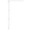 vidaXL Walk-in Shower Wall Silver 90x195 cm Clear ESG Glass