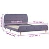 vidaXL Bed Frame without Mattress Light Grey Fabric 135x190 cm Double