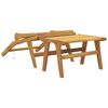 vidaXL Garden Chair with Footrest Solid Wood Teak