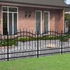 vidaXL Garden Fence Kampen with Spear Top Black 240x100 cm Steel