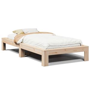 vidaXL Bed Frame without Mattress 90x190 cm Single Solid Wood Pine