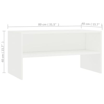 vidaXL TV Cabinet White 80x40x40 cm Engineered Wood