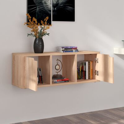 vidaXL TV Cabinet Sonoma Oak 88.5x27.5x30.5 cm Engineered Wood