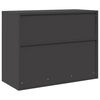 vidaXL Storage Cabinet Black 90 x 40 x 70 cm Steel