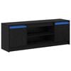 vidaXL TV Units Black 139.5 x 34 x 50 cm Engineered wood