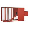 vidaXL Outdoor Chicken Cage Hen House with 1 Egg Cage Red Wood