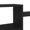 vidaXL Wall Shelf Black Oak 129x18x42 cm Engineered Wood