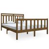 vidaXL Bed Frame without Mattress Honey Brown King Size Solid Wood