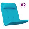 vidaXL Chair Cushion 2 pcs Turquoise 58 x 77 x 4.5 cm Oxford fabric
