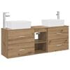 vidaXL Bathroom Cabinet Set 3 pcs Artisan Oak 136 x 35 x 80 cm