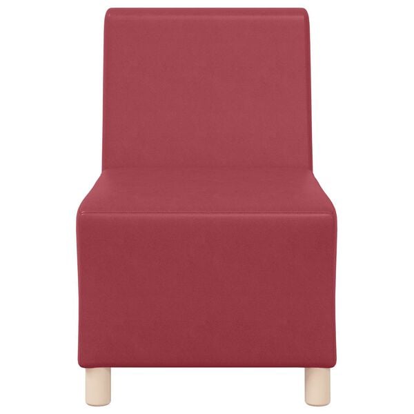 vidaXL Modular Sofa Unit Armless Wine Red 55 x 74 x 82 cm Faux Leather