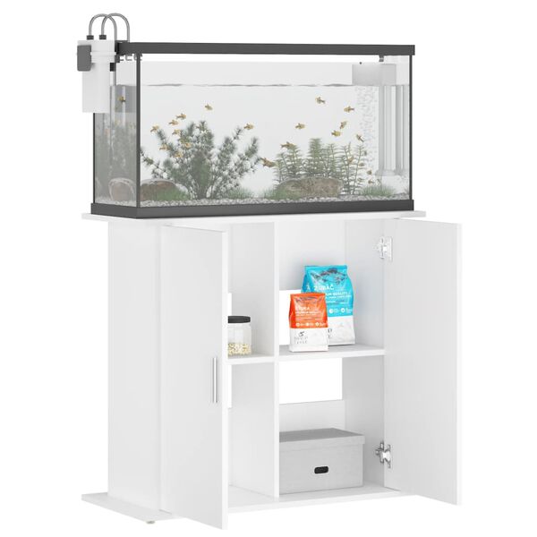 vidaXL Aquarium Stand White 81x36x73 cm Engineered Wood