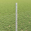 vidaXL Fence with Post Silver 0.5 x 100 m Steel