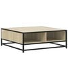 vidaXL Coffee Table Sonoma Oak 80x80x30 cm Engineered Wood and Metal