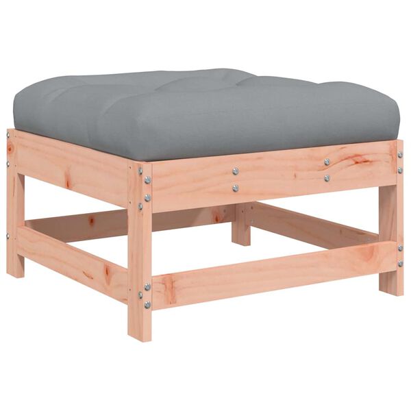 vidaXL Garden Footstool with Cushion Solid Wood Douglas
