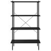 vidaXL 4-Tier Shelving Unit Black 80x40x130 cm