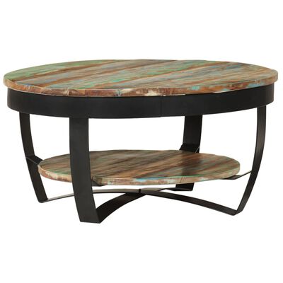 vidaXL Coffee Table Solid Reclaimed Wood 65x32 cm