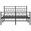 vidaXL Metal Bed Frame without Mattress with Footboard Black 120x190cm