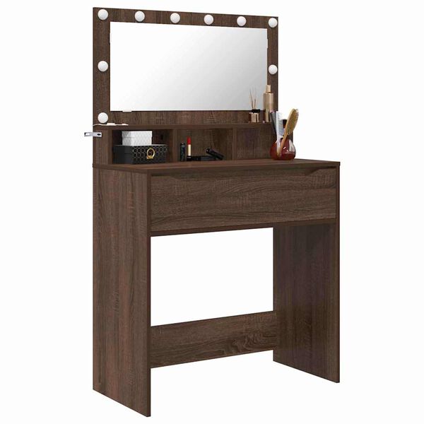 vidaXL Bedroom Dressing Tables Brown Oak 80 x 39.6 x 135 cm