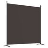 vidaXL 4-Panel Room Divider Brown 698x180 cm Fabric