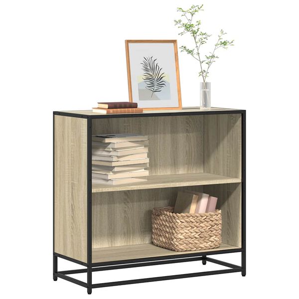 vidaXL Book Cabinet Sonoma Oak 80.5x35x76 cm Engineered Wood