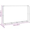 vidaXL Firewood Rack Wire 250x25x150 cm Galvanised steel