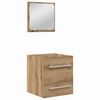 vidaXL Bathroom Furniture Set 2 pcs Black Oak Engineered Wood