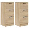 vidaXL Sideboards 2 pcs Sonoma Oak 30x30x70 cm Engineered Wood