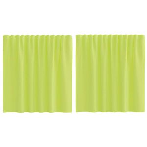vidaXL Voile Curtains with Rod Pockets 2 pcs Apple Green